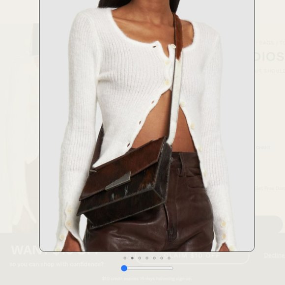 Acne Studios Distorted Leather Top Handle Bag MSRP$1350 RARE FIND - Picture 4 of 14